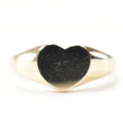 HALLMARKED 9CT GOLD HEART SIGNET RING