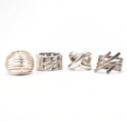 COLLECTION OF FOUR SILVER RINGS