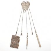 EDWARDIAN SILVER CHATELAINE
