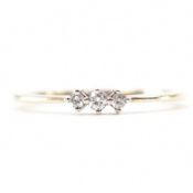 GOLD & DIAMOND 3 STONE RING
