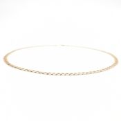 HALLMARKED 9CT GOLD FLAT CURB LINK NECKLACE