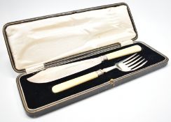 JOHN ROUND & SON SILVER FISH SERVING SET