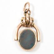 VICTORIAN BLOODSTONE & SARD SWIVEL FOB