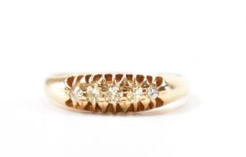 HALLMARKED 18CT GOLD & DIAMOND RING