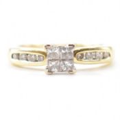 GOLD & DIAMOND CLUSTER RING