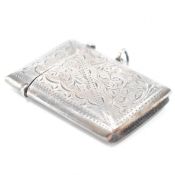 EDWARDIAN SILVER HALLMARKED VESTA CASE
