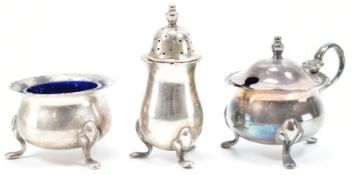 WILLIAM SUCKING SILVER HALLMARKED CRUET SET