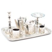 GEORGE V SILVER MINIATURE SILVER TEA SERVICE