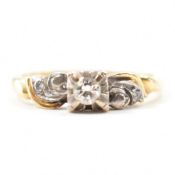 VINTAGE 18CT GOLD & DIAMOND RING