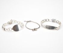 COLLECTION OF SILVER BRACELETS