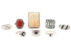ASSORTMENT OF SILVER RINGS