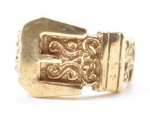 HALLMARKED 9CT GOLD BUCKLE RING