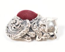 SILVER CAT PIN CUSHION