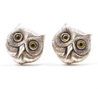 PAIR OF OWL CUFFLINKS