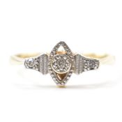 ART DECO 18CT GOLD & PLATINUM DIAMOND RING