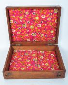 19TH CENTURY BURR WALNUT CANTEEN CUTLERY CASE