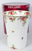 LARGE ROYAL ALBERT OLD COUNTRY ROSES PAPER BIN / VASE