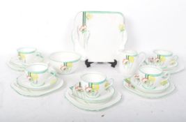 EARLY 20TH CENTURY 1930S ART DECO HEATHCOTE CHINA TEA SERVICE
