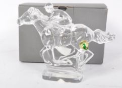 VINTAGE WATERFORD CRYSTAL GLASS JOCKEY ORNAMENT