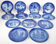 25 VINTAGE ROYAL COPENHAGEN CHRISTMAS PLATES FROM 1971 TO 1995
