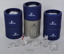 SIX LATE 20TH CENTURY SWAROVSKI CRYSTAL ANIMALS