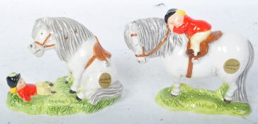 TWO VINTAGE BESWICK NORMAN THELWELL FIGURINES
