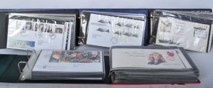 A COLLECTION OF FIVE ALBUM FIRST DAY COVER STAMPS
