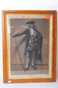 19TH CENTURY VICTORIAN COACHMAN CHALK & CHARCOAL PORTRAIT