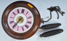 EARLY 20TH CENTURY WALNUT CASED POSTAL CLOCK