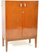 RETRO VINTAGE TEAK LACQUER DRINKS CABINET
