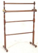 20TH CENTURY REGENCY REVIVAL MAHOGANY TOWEL RAIL