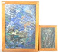 COLLECTION OF UNUSUAL MID CENTURY STUDIO ART GLASS PANELS