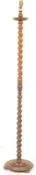 19TH CENTURY MAHOGANY BARLEY TWIST STANDARD LAMP