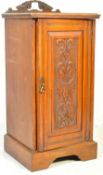 EDWARDIAN WALNUT ART NOUVEAU BEDSIDE CABINET POT CUPBOARD