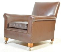 VINTAGE BROWN LEATHER CLUB ARMCHAIR