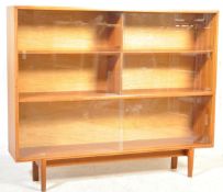 BRITISH MODERN DESIGN - MID CENTURY TEAK BOOKCASE CABINET