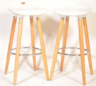 CHARLES & RAY EAMES STYLE EIFFEL BASE BAR STOOLS