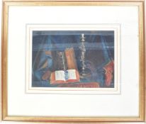 BRITISH SCHOOL - 20TH CENTURY STILL LIFE WATERCOLOUR PAINTING