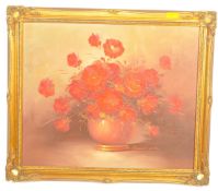 ROBERT COX (1934) SIGNED ACRYLIC ON BOARD - STILL LIFE