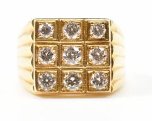 GOLD & DIAMOND 12 STONE RING