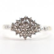 HALLMARKED 9CT GOLD & DIAMOND CLUSTER RING