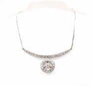 WHITE GOLD & 10CT DIAMOND COLLAR NECKLACE
