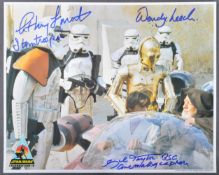 STAR WARS - TRIPLE-SIGNED NEW HOPE OFFICIAL PIX 8X10