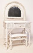 20TH CENTURY LLOYD LOOM DRESSING TABLE AND STOOL