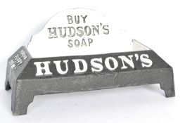VINTAGE STYLE CAST IRON HUDSON`S DOG BOWL BLACK & WHITE