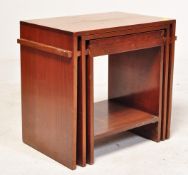 RETRO MID CENTURY TEAK NEST OF TABLE