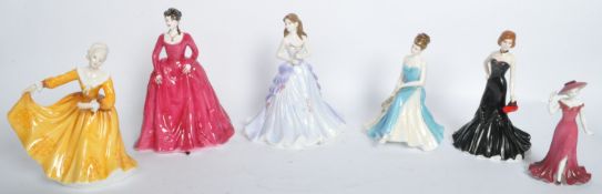 COLLECTION OF COALPORT BONE CHINA LADY FIGURINES