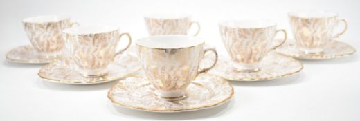 AN ENGLISH BONE CHINA TEA SERVICE