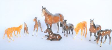 COLLECTION OF VINTAGE BESWICK PORCELAIN HORSES