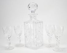 WATERFORD CRYSTAL STYLE GLASSES & DECANTER